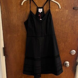 Parker Black Strappy Mini Dress